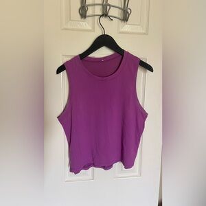 lululemon Train to Be Tank Size 8 VIVID PLUM (Crop)